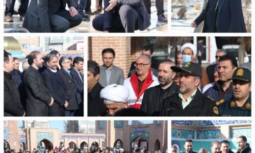 ادای احترام به مقام شامخ شهدا در گلزار بهشت فاطمه اردبیل در اولین روز از دهه فجر ۱۴۰۱