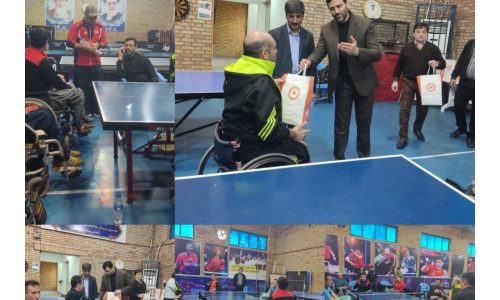 برگزاری مسابقات ورزشی تنیس روی میز مسابقات استانی تنیس روی میز ویژه معلولین جسمی حرکتی