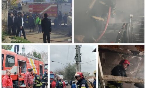 تلاش آتش نشانان گرگان در مهار دو حادثه آتش سوزی در یک روز
