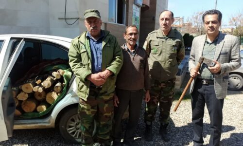 کشف و ضبط چوب الات قاچاق توسط نیروهای حفاظتی شهرستان آزادشهر