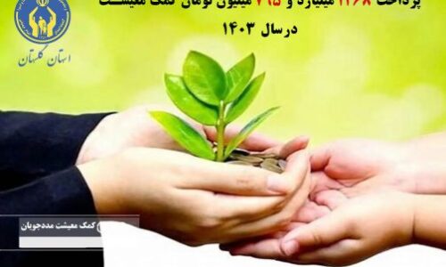 پرداخت ۱۲۶۸ میلیارد و ۷۹۵میلیون تومان کمک معیشت در۱۲ ماهه سال۱۴۰۳