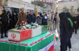 تشییع پیکر شهید گمنام در مدارس  گلستان