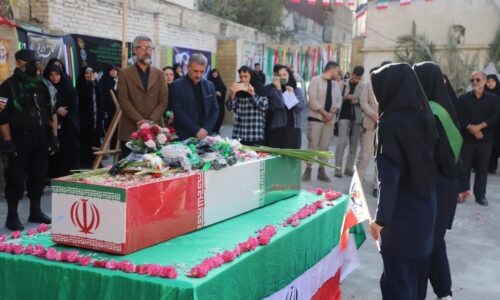 تشییع پیکر شهید گمنام در مدارس  گلستان