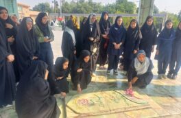 بازدید کاروان راهیان نور بسیج دانش‌آموزی از یادمان شهدای گمنام اندیمشک