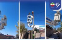 وضعیت روشنایی معابر شهر قرق بهبود یافت