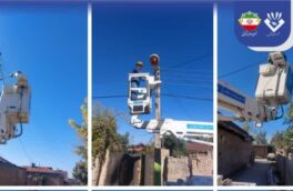 وضعیت روشنایی معابر شهر قرق بهبود یافت